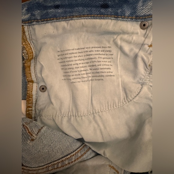 FRAME Denim Light Blue Distressed Straight Leg Jeans Size 27 - Picture 10 of 11